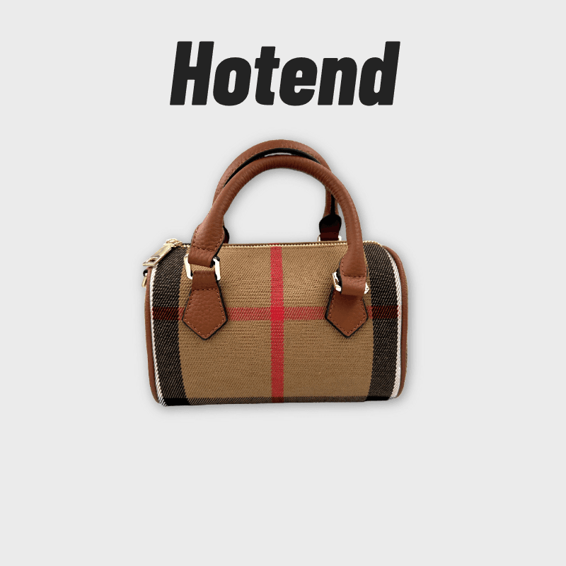 Hotend Light luxury versatile striped Boston handbag